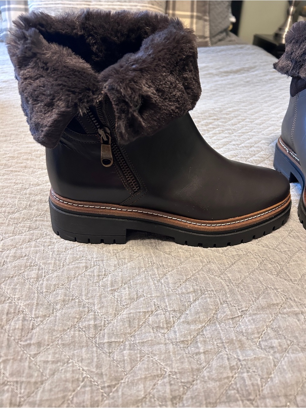 Fabianelli Women’s Faux-Fur Ankle Boots - Black